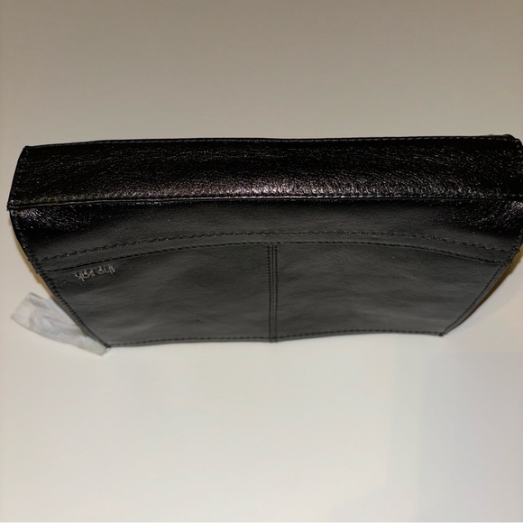 THE SAK Iris Leather Three-Way-Wear Crossbody Clutch Black Bag Small NWOT - Picture 5 of 12